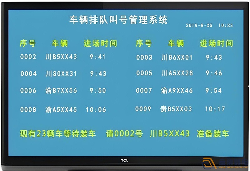 新建廠區(qū)車(chē)輛排隊(duì)叫號(hào)管理系統(tǒng)